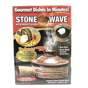 As Seen on TV Stone Wave Microwave Cooker No-Stick Ceramic Stoneware Baking Gift